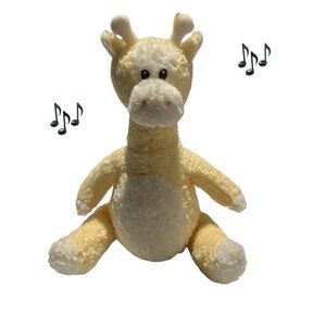 BABY GUND Waggles Yellow Giraffe 10" Plush Plays Lullaby Music Head Moves